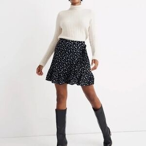 Madewell floral wrap skirt